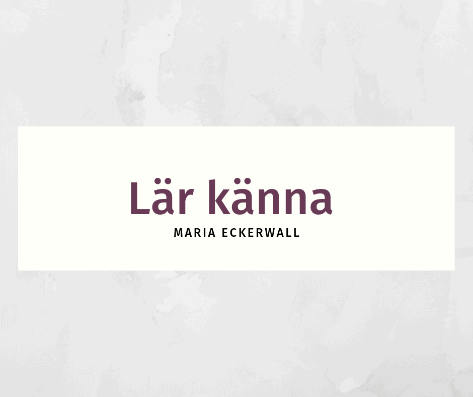 Lär känna Maria Eckerwall