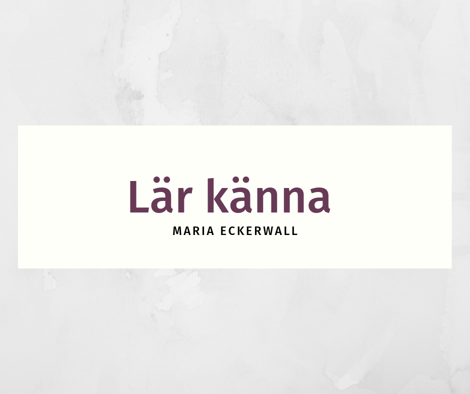 Lär känna Maria Eckerwall