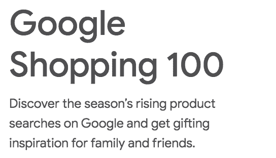 Google Shopping 100 trends