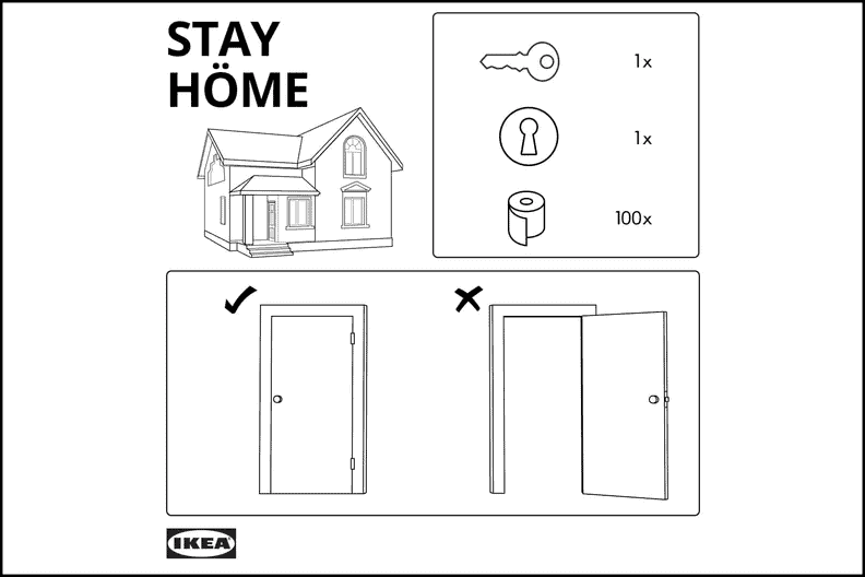 IKEA släpper stanna hemma-manual