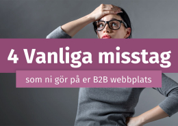 4 vanliga misstag på b2b webbplatser