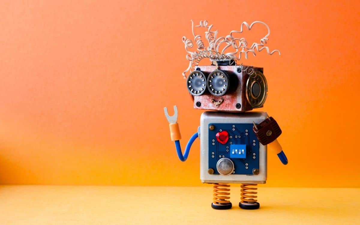 Digitala nyheter om Alphabets robotar. Bild på en robot.