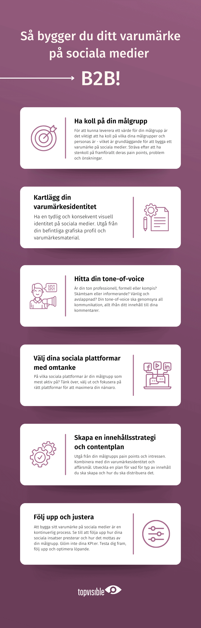 infographic branding på sociala medier b2b företag