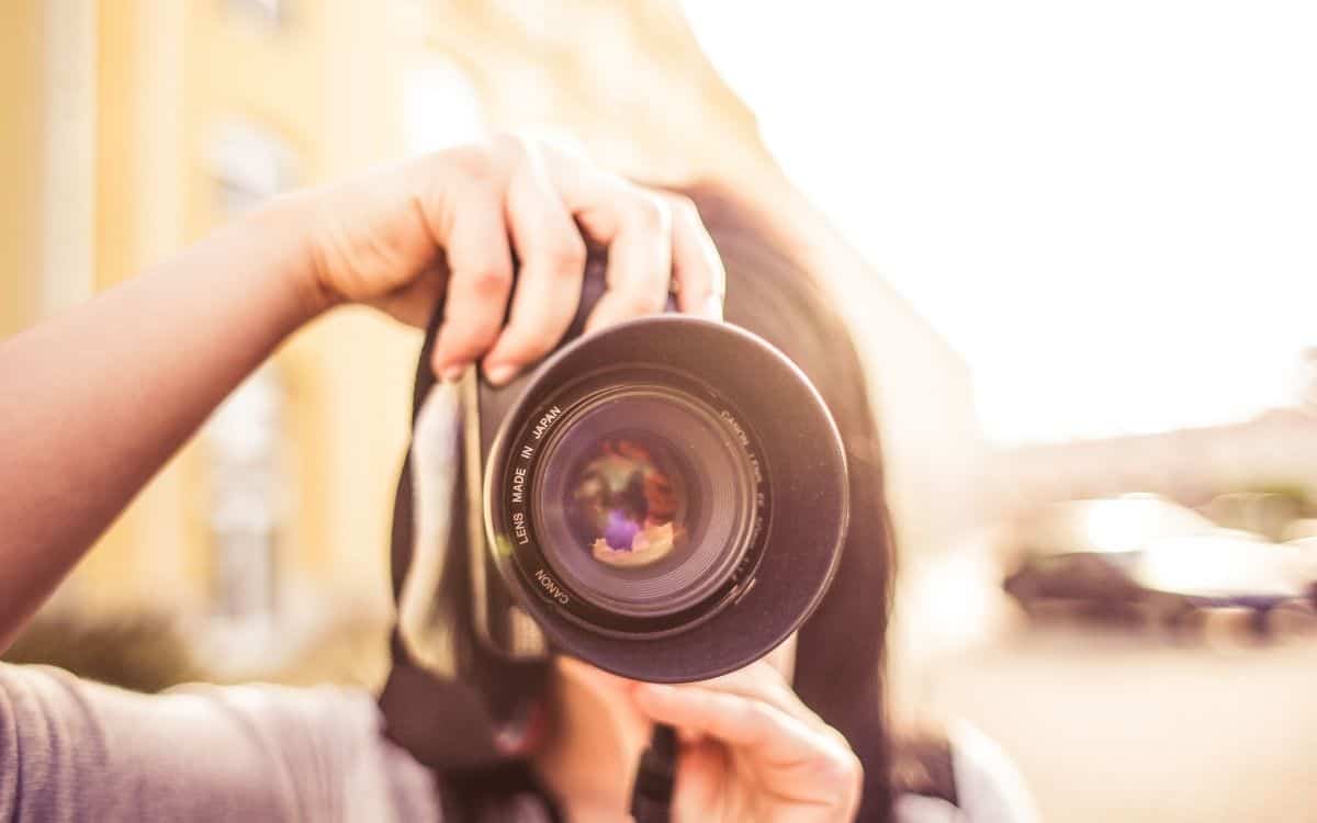 Bild på en Kameralins.