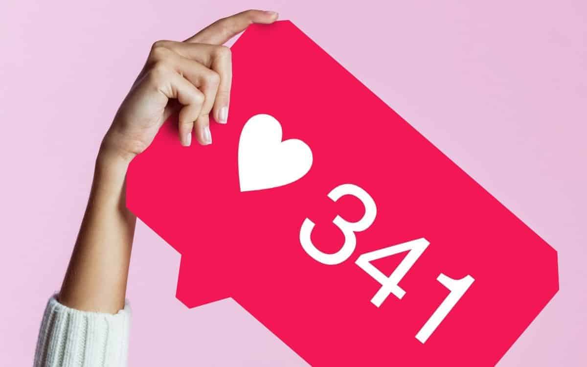 Skylt med Instagram likes