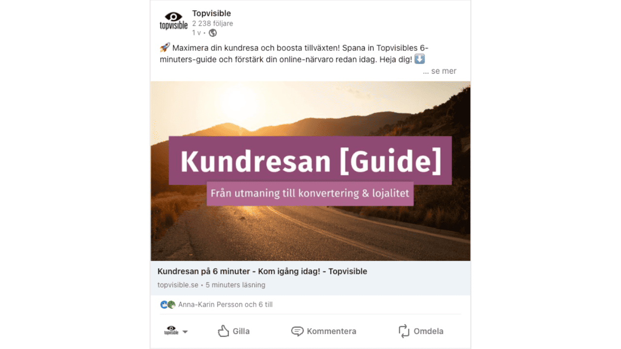 Exempel content linkedin 