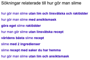 Förslag på sökfrågor