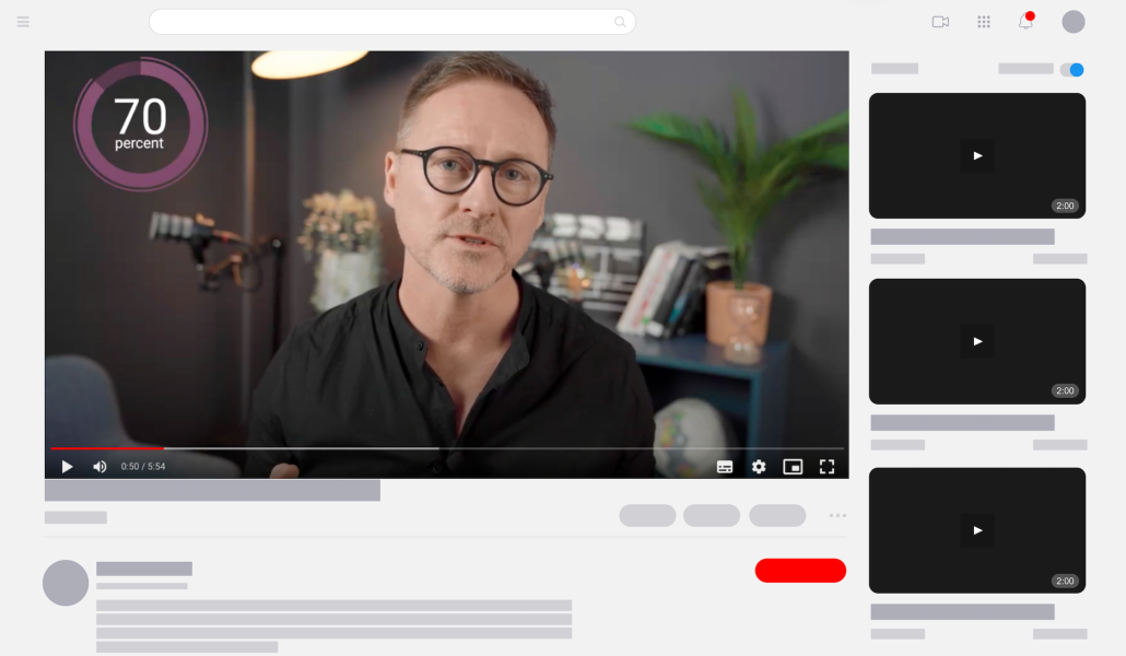 Magnus äng Vd för topvisible i en youtube mockup