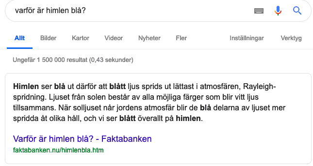 Varför är himlen blå?