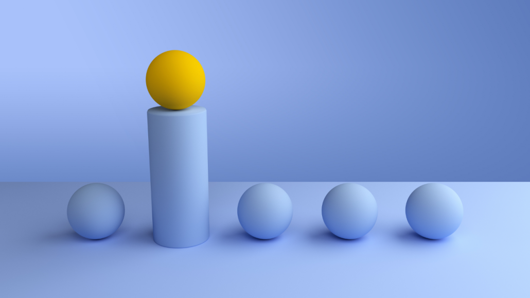 kreativt illustrerad bild som visar blÄ staplar i olika höjd