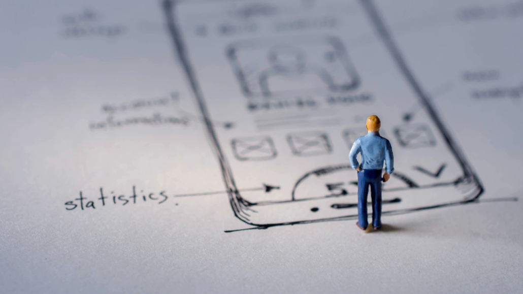 ritad bild med leksaksgubbe