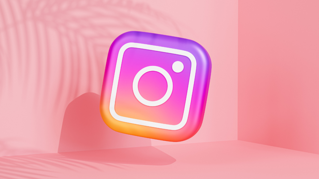 instagram-logga mot rosa bakgrund