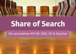 Share of Search är ett nyckeltal som bör mätas av CMO, VD och styrelse