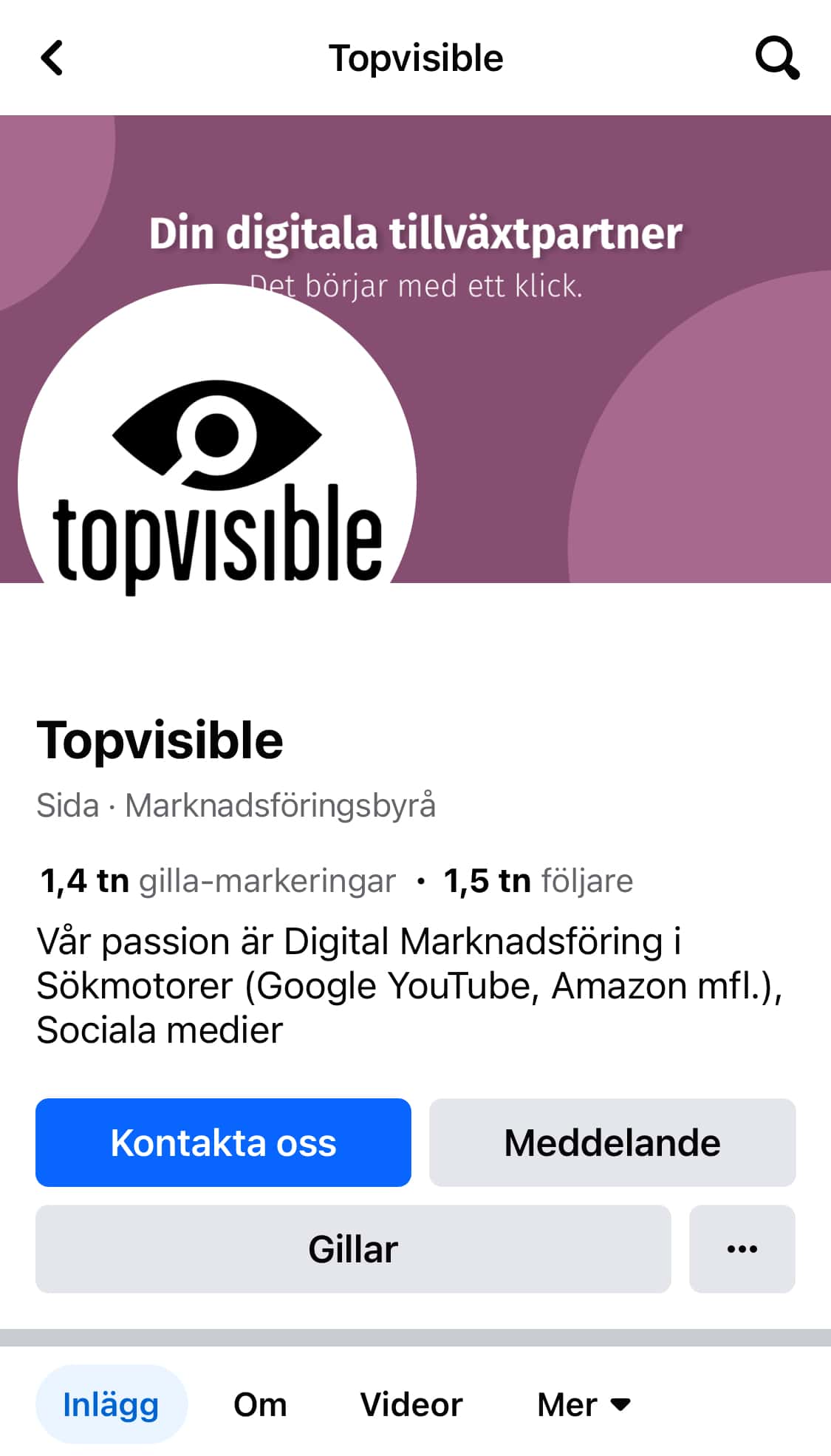 topvisibles omslagsbild mobil version